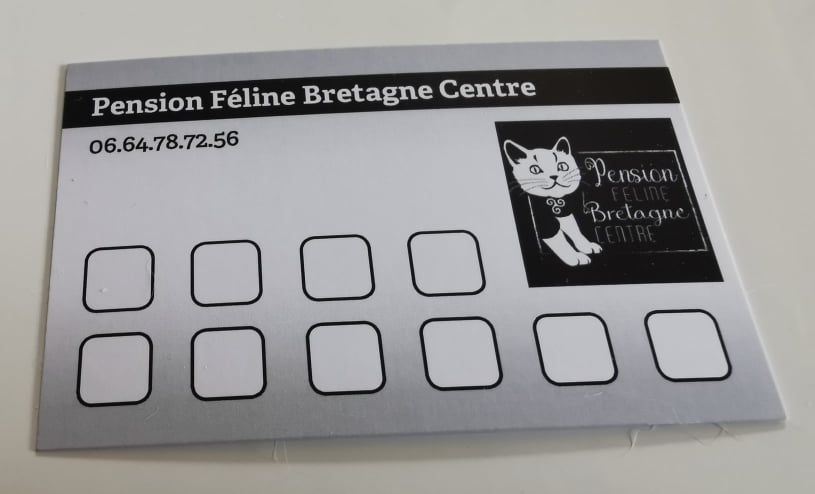 carte de fidélité pension féline bretagne centre